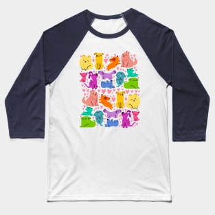 Colorful dogs Baseball T-Shirt